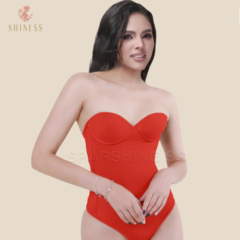Fajas para mujer, Body moldeador con sujetador Stage2-3, cintura adelgazante, Sexy, sin costuras, de una pieza, moldeador de cuerpo, recortador, correa de modelado en la espalda