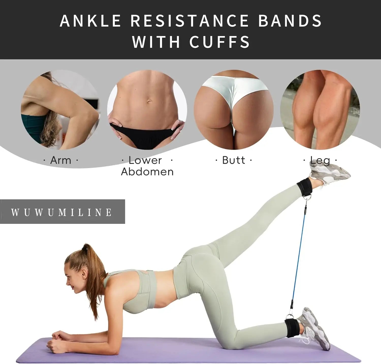 Hebilla de tobillo para fitness, entrenamiento de piernas,