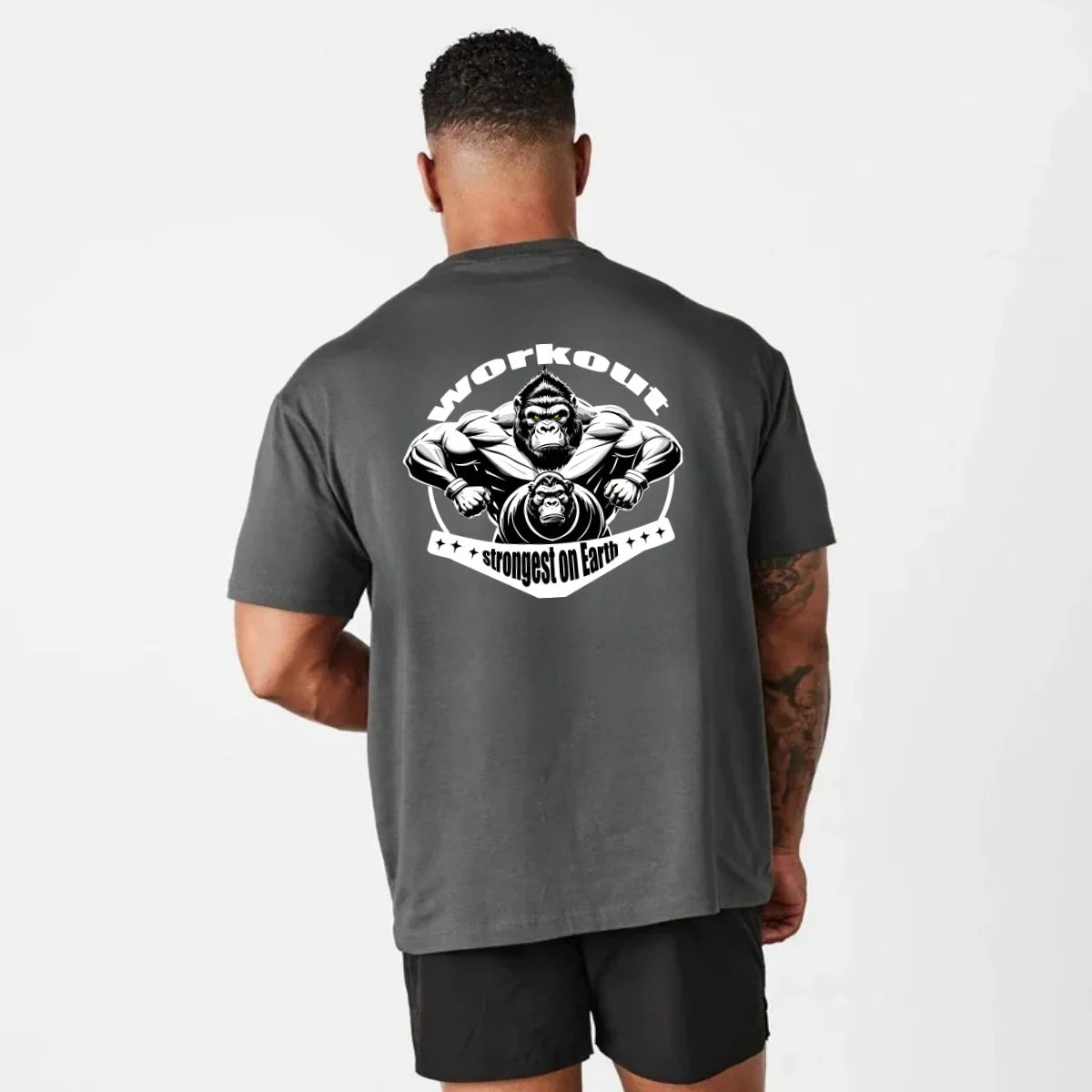 Camiseta deportiva para gimnasio, camiseta de manga corta de algodón para hombre, camiseta de culturismo para entrenamiento