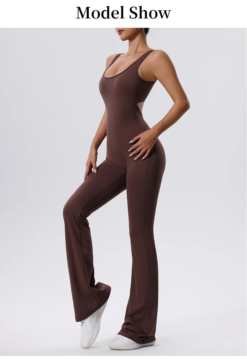 Conjunto de gimnasio Sexy para mujer, traje deportivo de una pieza,