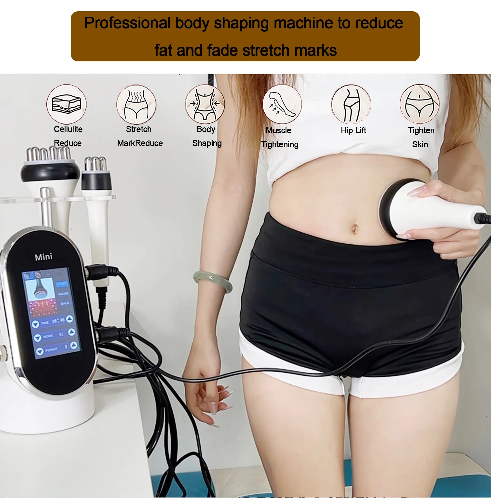 4 en 1 cuidado Facial 40K cavitación Lipo adelgazante liposucción ultrasónica cavitación máquina estiramiento de la piel dispositivo de elevación