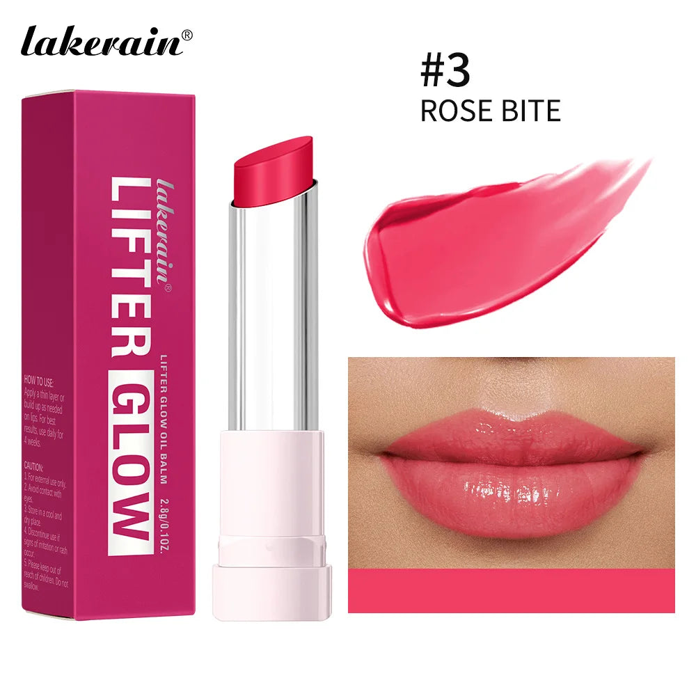 Lakerain-bálsamo labial brillante, hidratante de larga duración, nutritivo, cuidado diario, bálsamo labial suave y fundido, textura de suavidad, maquillaje Natural