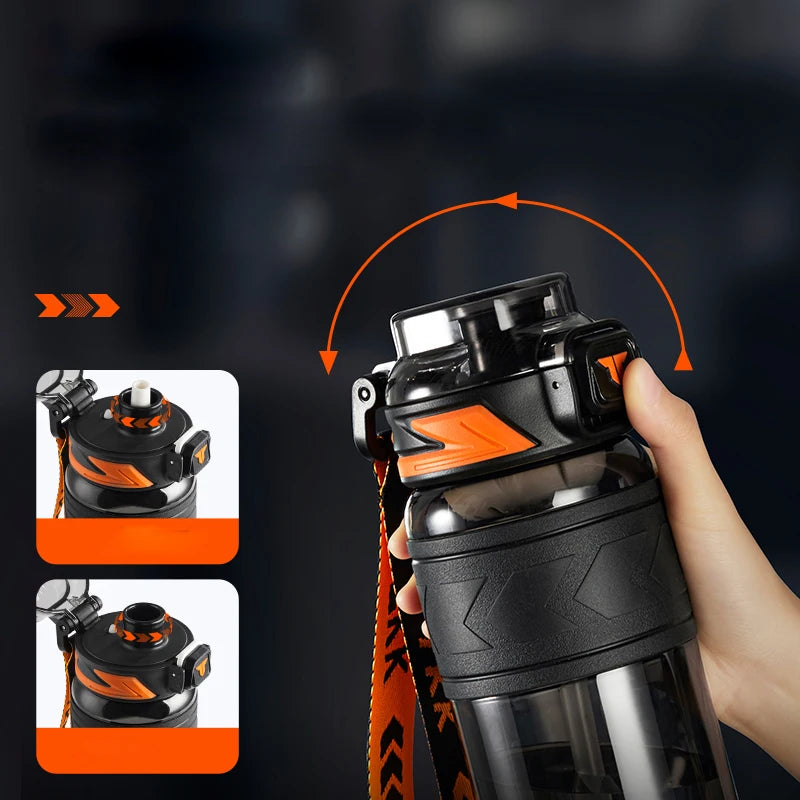 botella de agua deportiva Tritan sin BPA pajita portátil a prueba de fugas plástico Drinkware hervidor de Fitness al aire libre