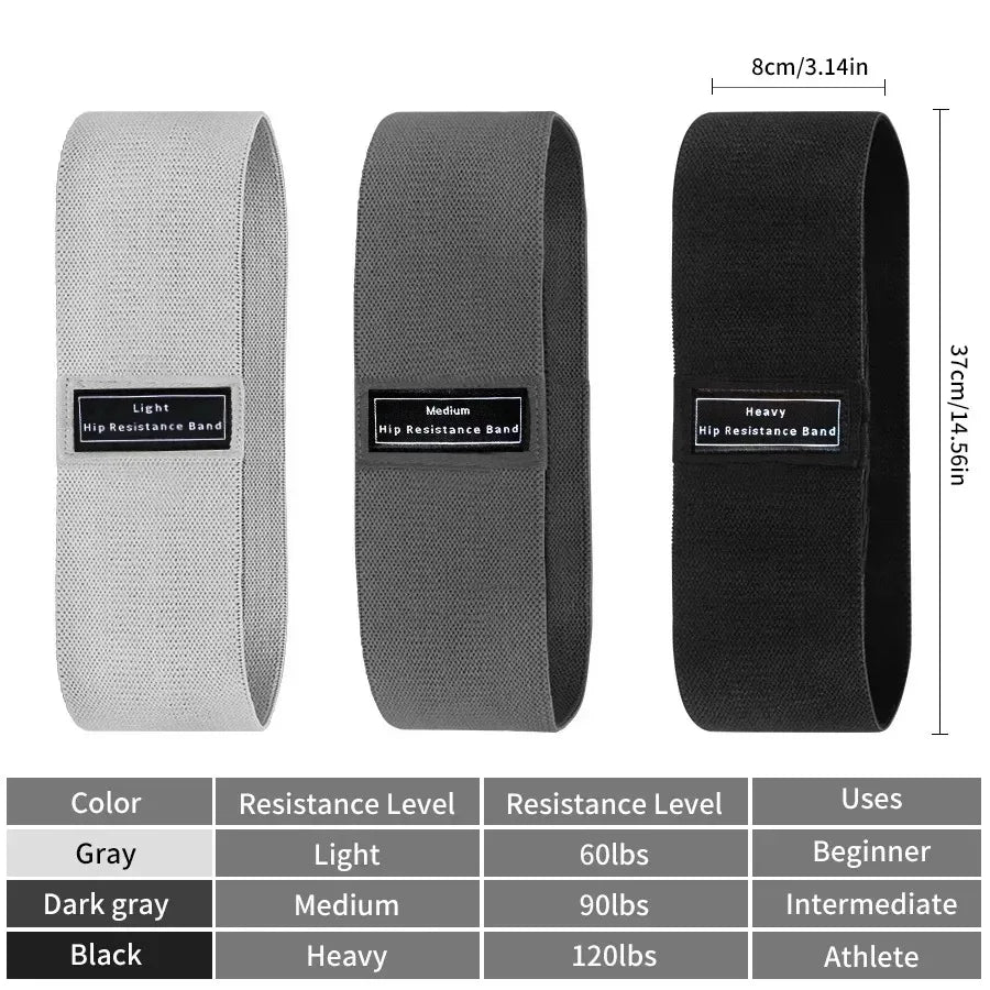 Bandas elásticas de resistencia, bandas de entrenamiento de tela para mujeres y hombres,