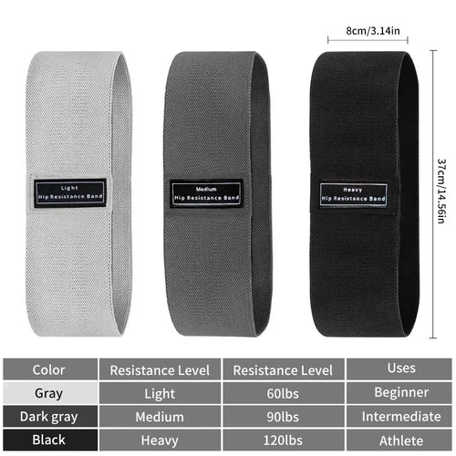 Bandas elásticas de resistencia, bandas de entrenamiento de tela para mujeres y hombres,