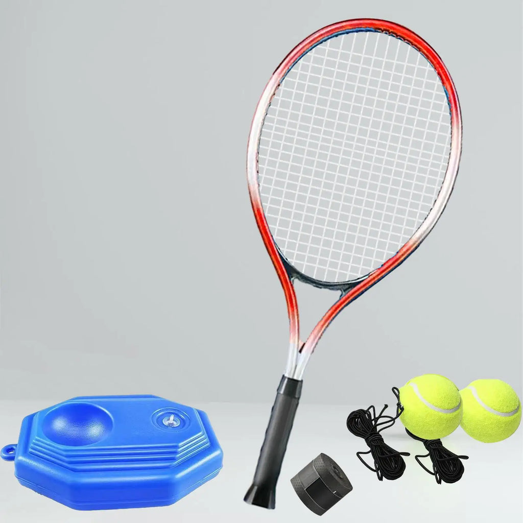 Entrenador de tenis, pelota de rebote, equipo de entrenamiento individual principiantes, ejercicio de un solo jugador, autopráctica para parque, jardín, patio trasero