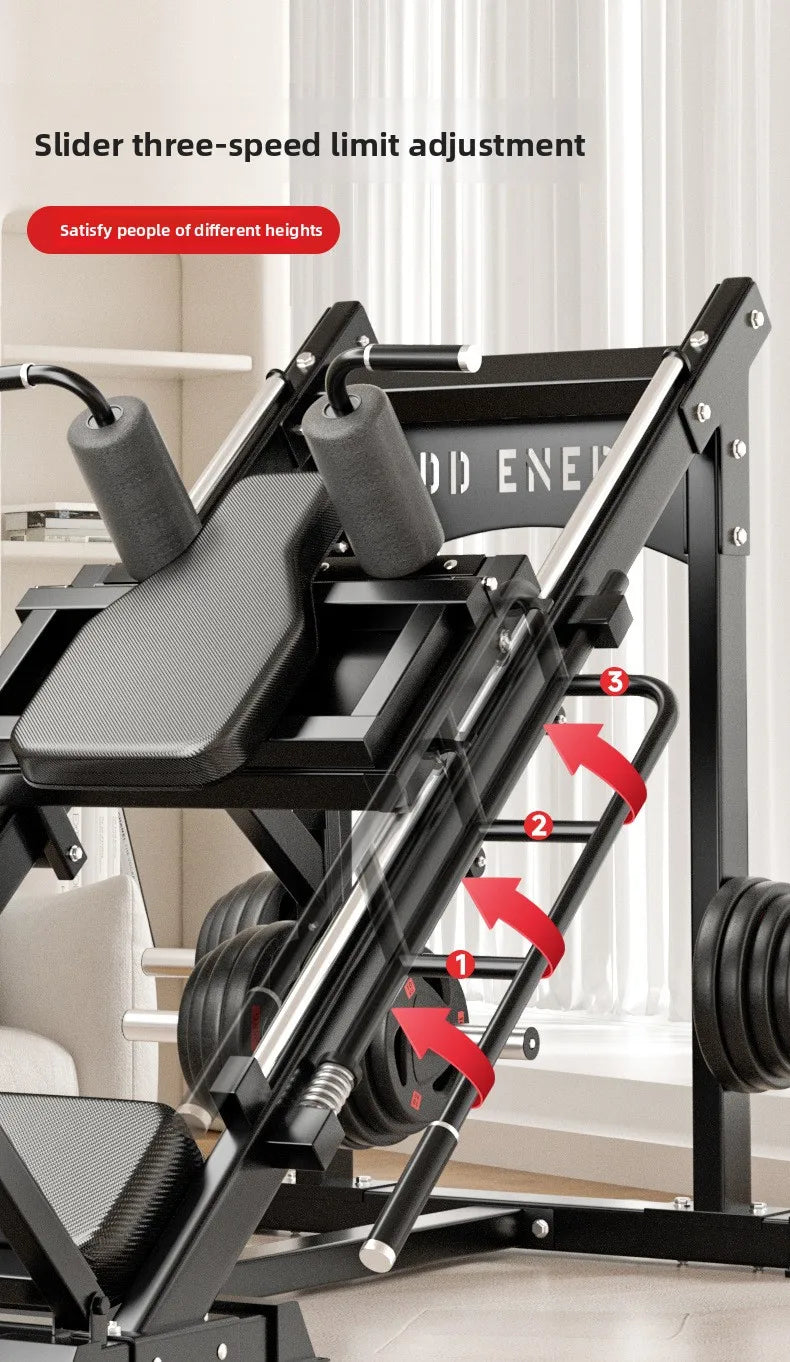 Máquina profesional de prensado de piernas para sentadillas, equipo de gimnasio en casa todo en uno, plataforma de entrenamiento de fuerza multifunción