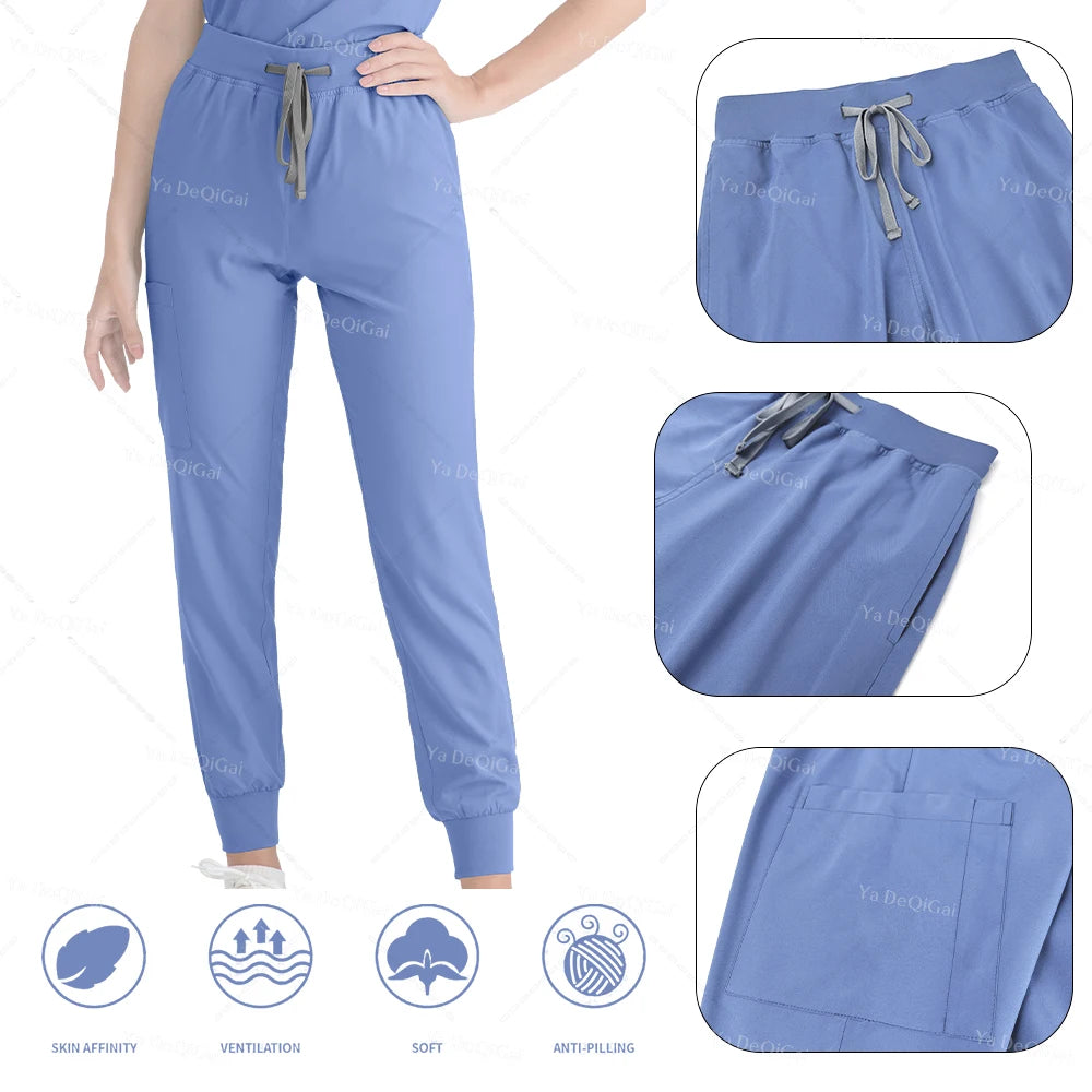 Uniforme clínico rosa para mujer, ropa de trabajo de farmacia, uniforme de enfermera, uniformes de cirugía Dental Oral para médico de Hospital, conjuntos de batas médicas,
