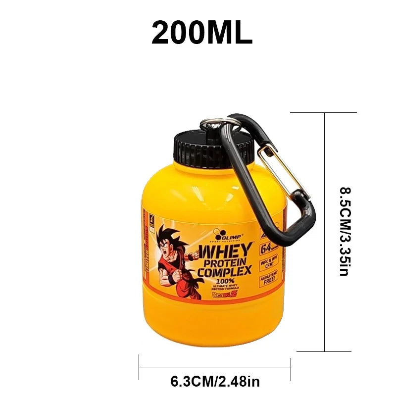 Contenedor portátil de suplemento de proteína en polvo, botella de almacenamiento ligera a prueba de fugas, 100/200ml