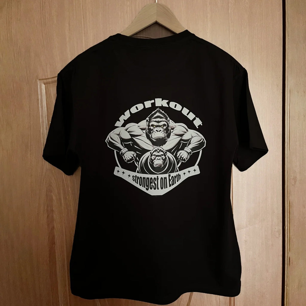 Camiseta deportiva para gimnasio, camiseta de manga corta de algodón para hombre, camiseta de culturismo para entrenamiento