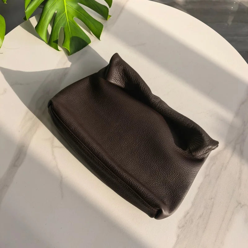 Bolsos de diseño de cuero genuino nuevo bolso de mano bolsillo para teléfono de noche de alta calidad para mujer