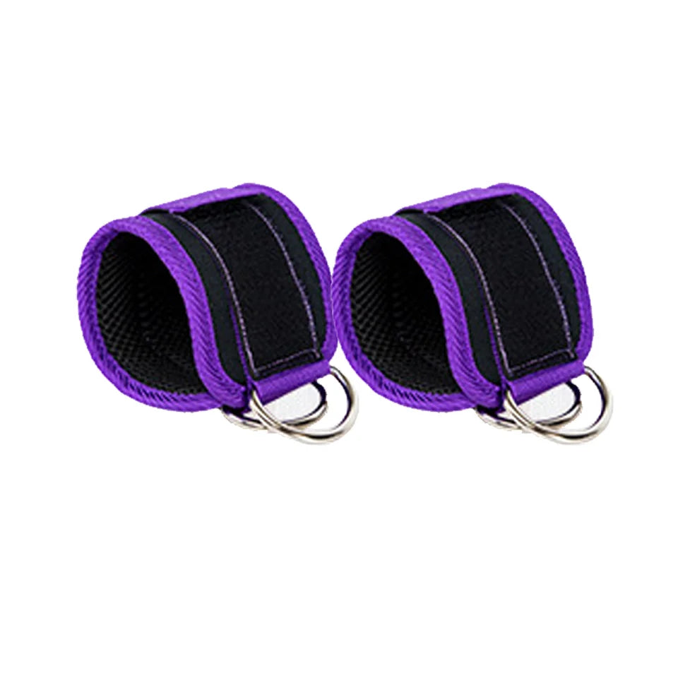 LOOGDEEL-Puños de tobillo con soporte de anillo en D, bandas de resistencia, correas de tobillo, Fitness, Yoga, extensión de fuerza de piernas, protector de gimnasio Unisex