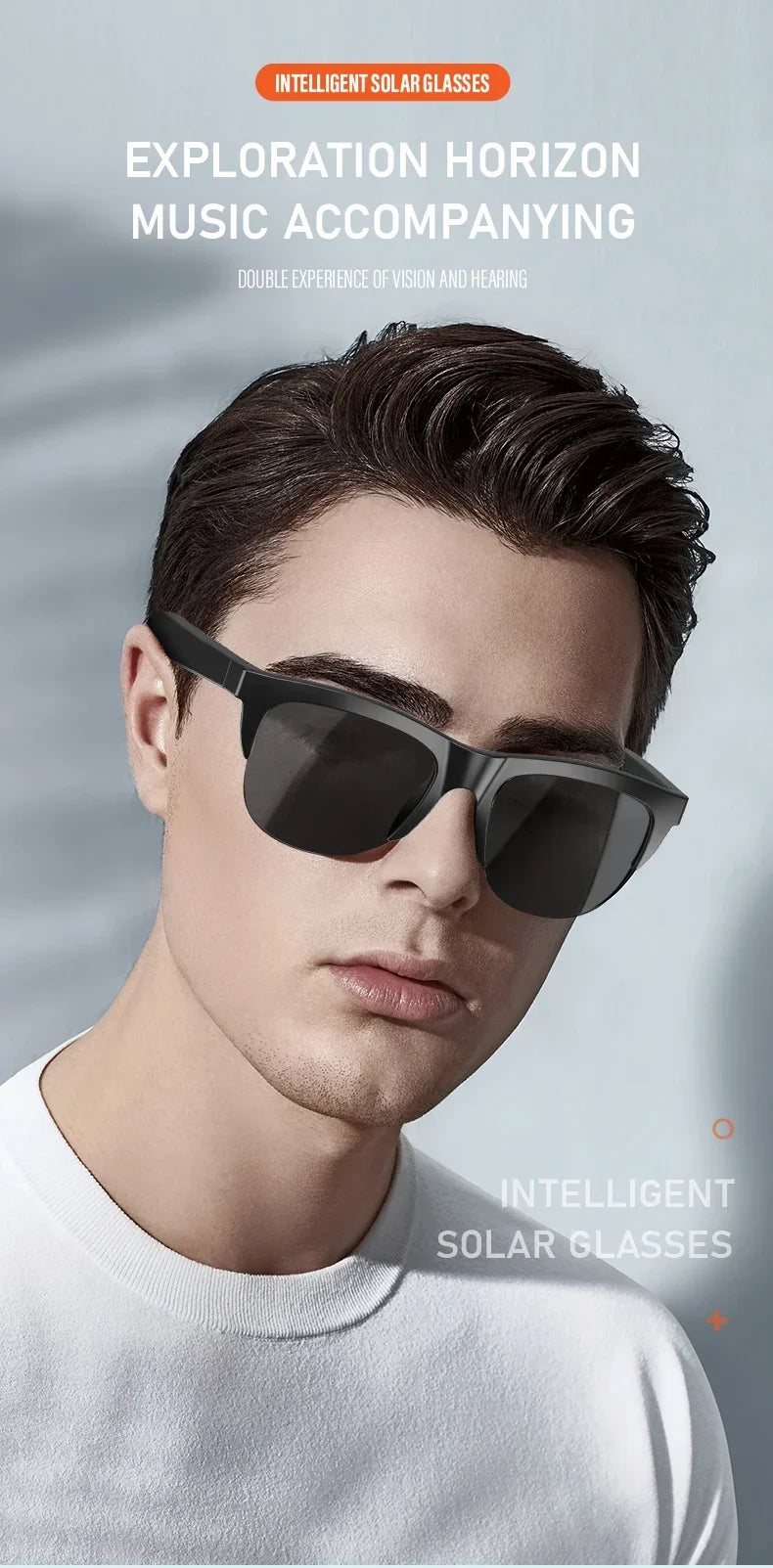Nuevas gafas de sol inteligentes Bluetooth V5.3 llamadas, auriculares para deportes al aire libre, tecnología negra HIFI, antitouch UV para hombres y mujeres