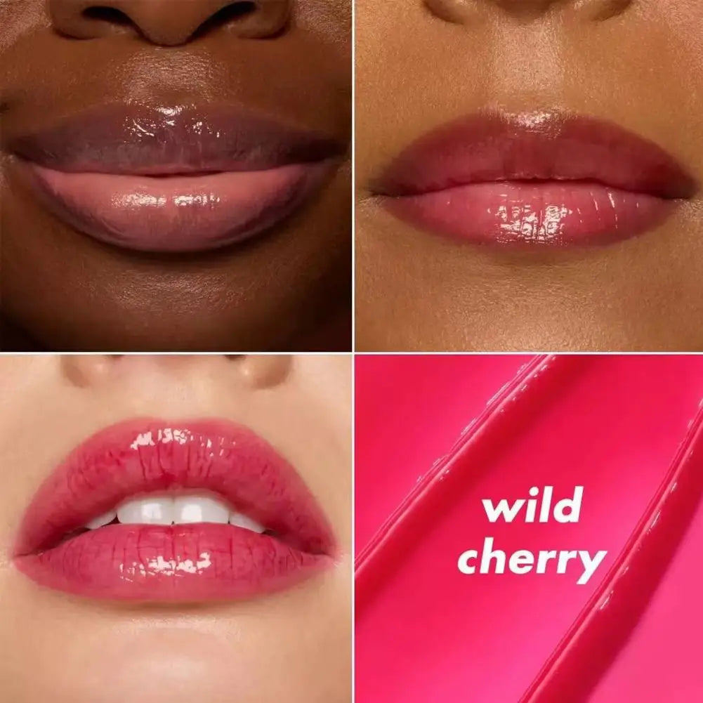 ELF-brillo de labios colorido, aceite de brillo de labios Multicolor, bálsamo labial teñido hidratante, esmalte de labios hidratante regordete, maquillaje de aceite de Gel de esencia