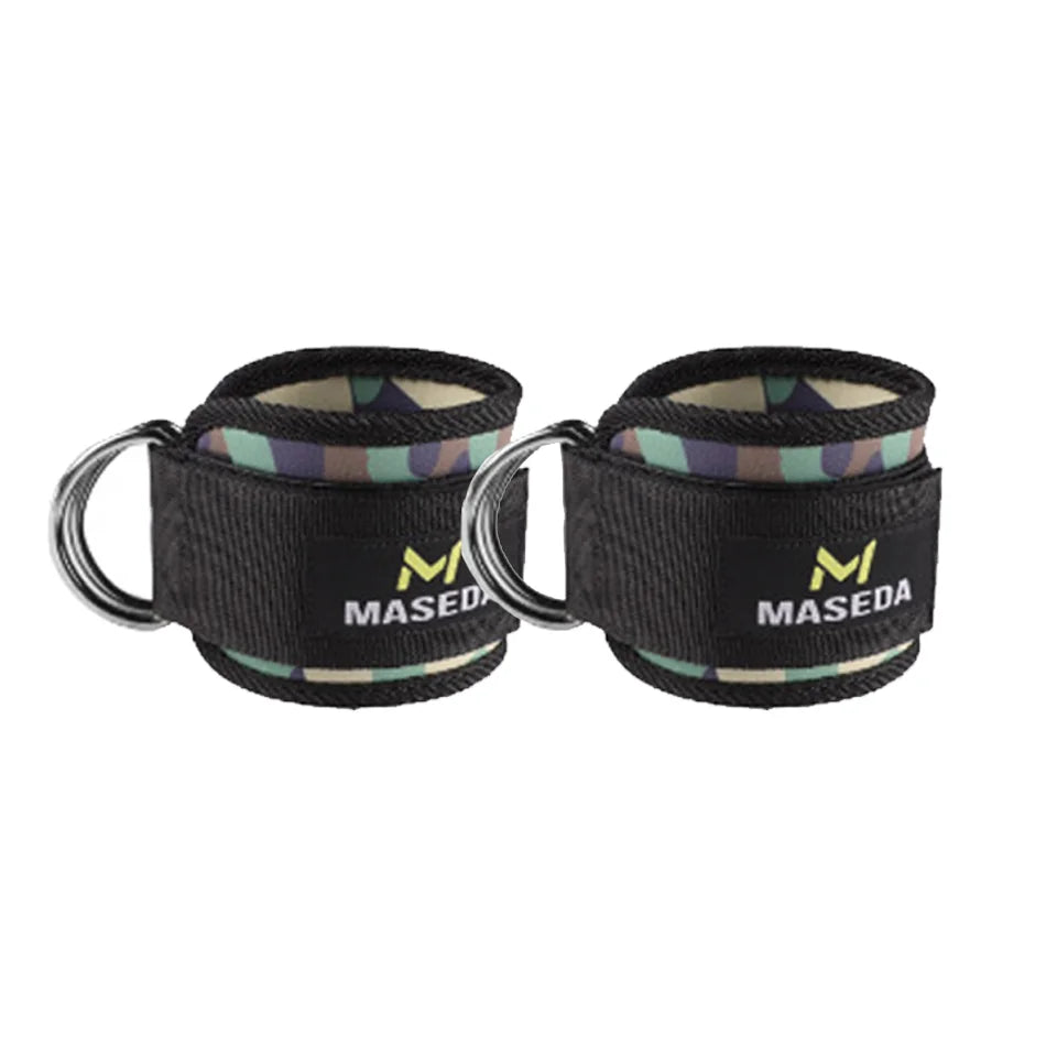 LOOGDEEL-Puños de tobillo con soporte de anillo en D, bandas de resistencia, correas de tobillo, Fitness, Yoga, extensión de fuerza de piernas, protector de gimnasio Unisex