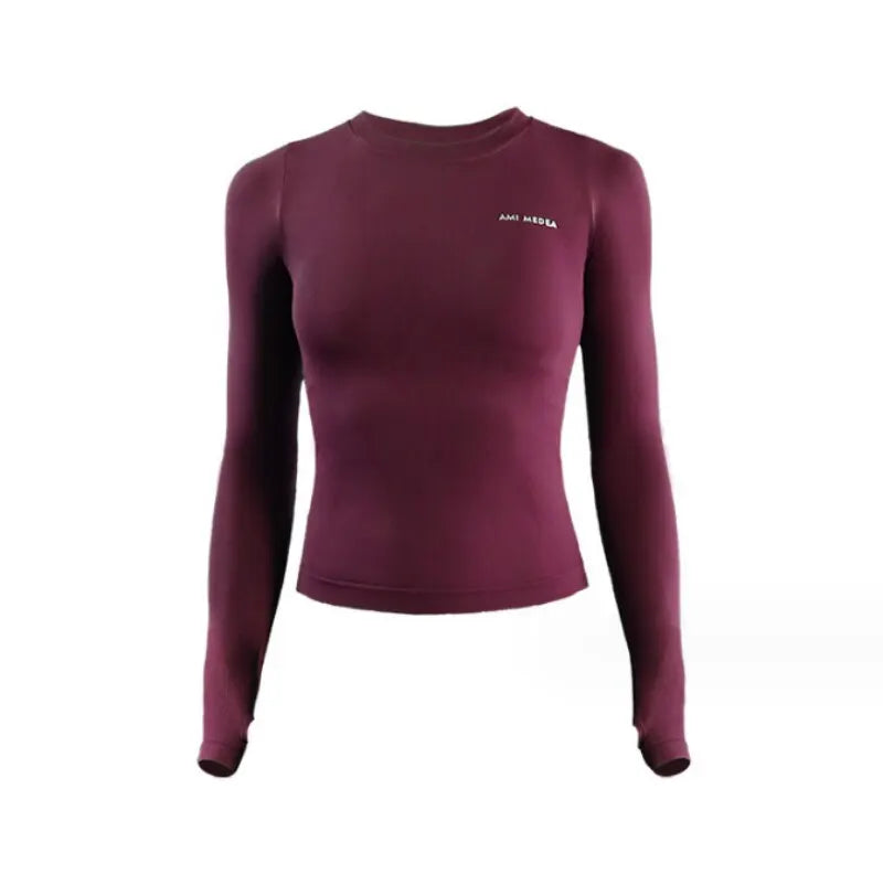 Blusa de Yoga de manga larga, ropa deportiva para mujer, gym