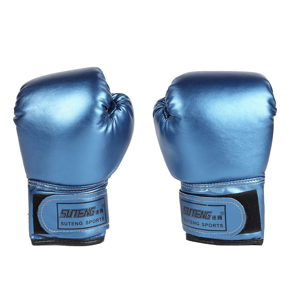 Guantes de boxeo para niños, manoplas de entrenamiento de golpeo, Kickboxing, Lucha, Fitness, Protector de mano para golpear, Azul, Negro, Rojo, 2 piezas