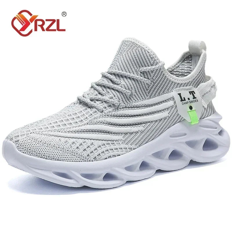 YRZL hombres deportes correr negro zapatos para correr zapatillas