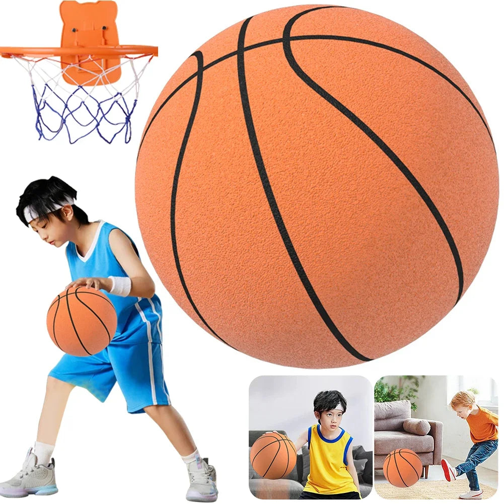 18/21/24CM esponja silenciosa baloncesto rebote pelota silenciosa baloncesto juego deportivo regalo de cumpleaños para niños baloncesto interior