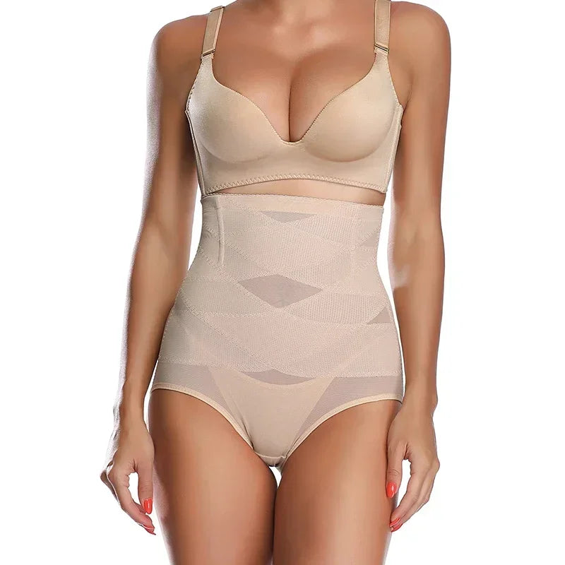 Qtree ropa moldeadora de talla grande para mujer, bragas de Control de barriga, levantamiento de glúteos, entrenador de cintura, moldeador de cuerpo, ropa interior de vientre sin costuras