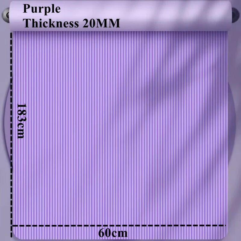 Estera de Yoga de 183 × 60cm de espesor, estera deportiva antideslizante para Fitness