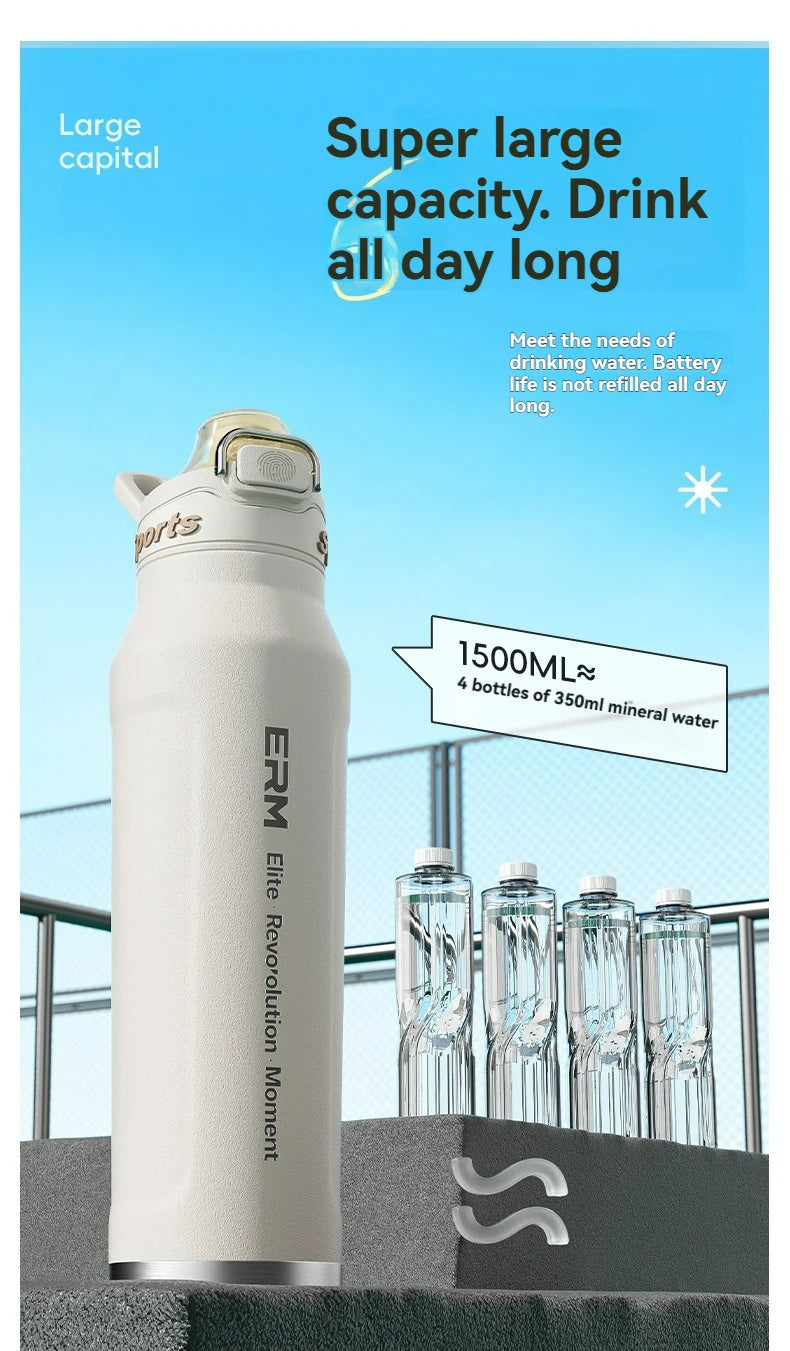 Taza aislada de 700ml, botella de agua para deportes al aire libre de acero inoxidable, taza térmica para oficina y hogar, mantiene el frío y el calor, termo