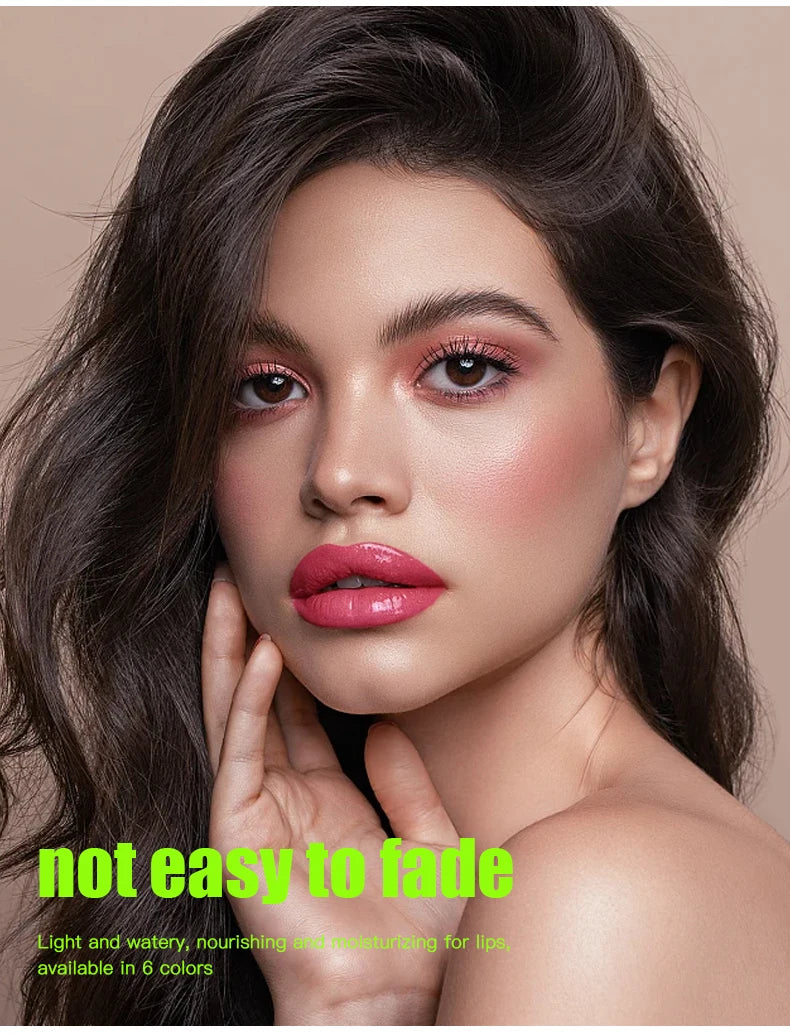Brillo de labios hidratante de 6 tonos, aceite luminoso, líquido transparente brillo de labios hidratante, potenciador de labios natural, hacer labios