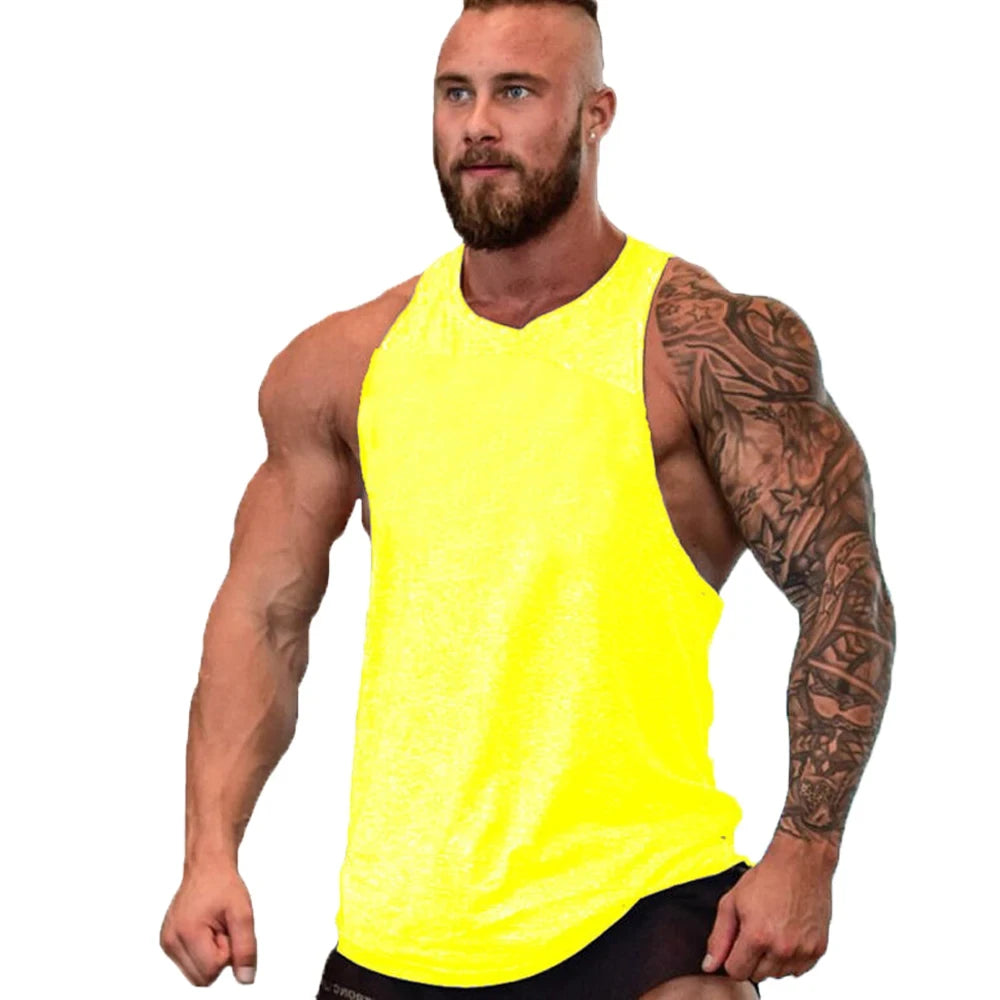 Ropa de gimnasio para hombre, camiseta interior sin mangas, sudadera de marca, chaleco de entrenamiento, ropa deportiva