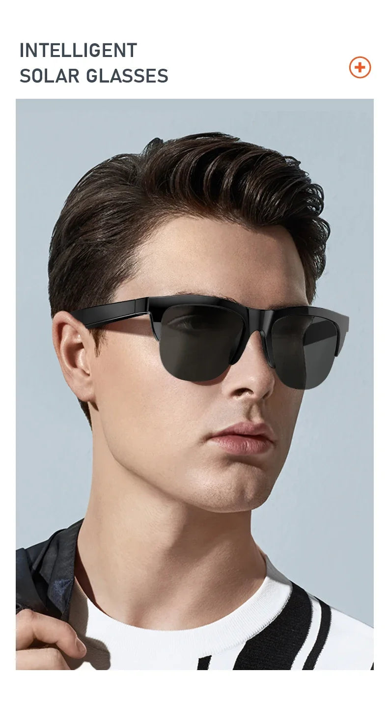 Nuevas gafas de sol inteligentes Bluetooth V5.3 llamadas, auriculares para deportes al aire libre, tecnología negra HIFI, antitouch UV para hombres y mujeres