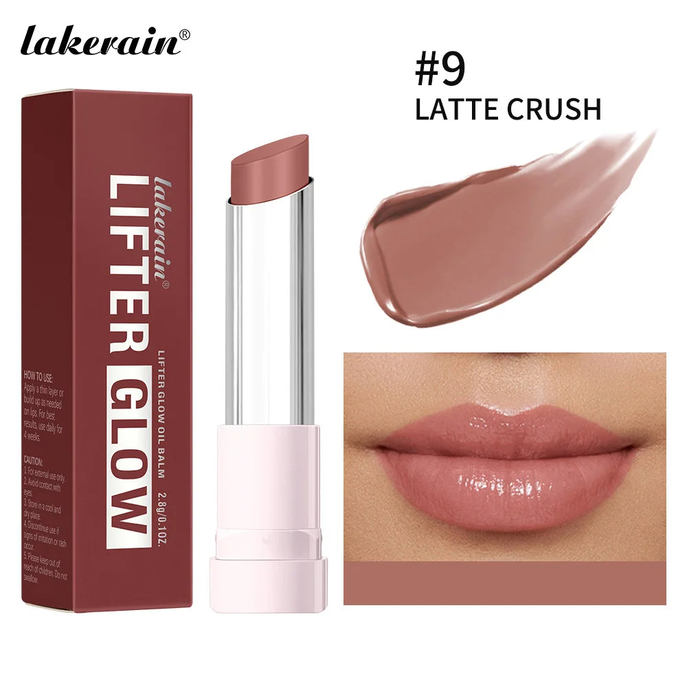 Lakerain-bálsamo labial brillante, hidratante de larga duración, nutritivo, cuidado diario, bálsamo labial suave y fundido, textura de suavidad, maquillaje Natural