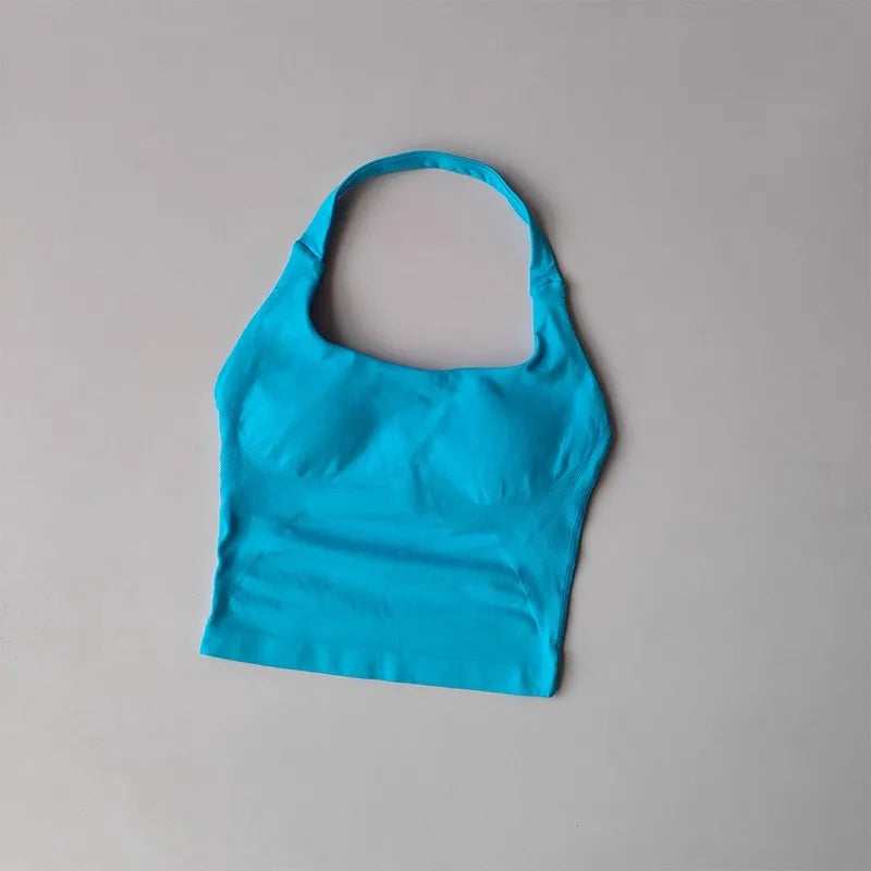 Chaleco de Yoga Halter, deportes para correr a prueba de golpes, ropa interior deportiva de alta resistencia, Fitness, tirantes de Pilates, espalda bonita, otoño