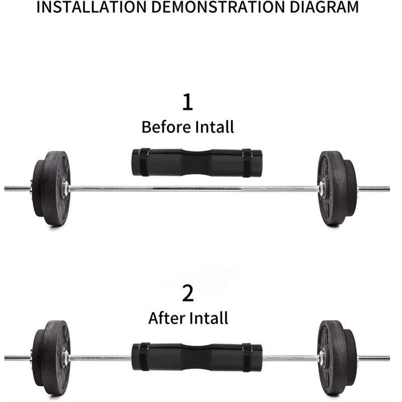 Hombreras con barra antideslizantes gruesas para gimnasio, Fitness, levantamiento de pesas, sentadillas, soporte para el cuello, almohadilla de protección para entrenamiento de fuerza