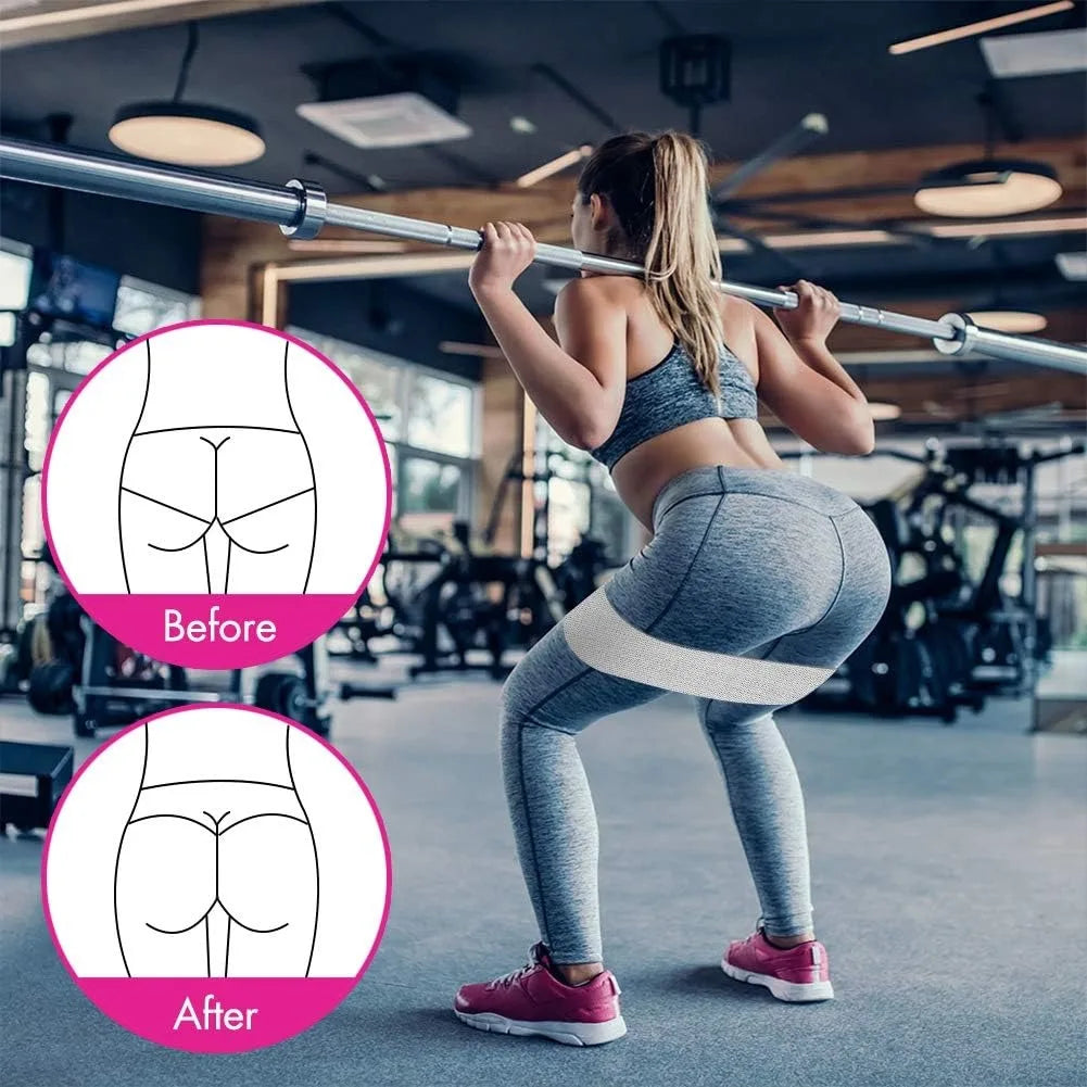 Bandas elásticas de resistencia, bandas de entrenamiento de tela para mujeres y hombres,