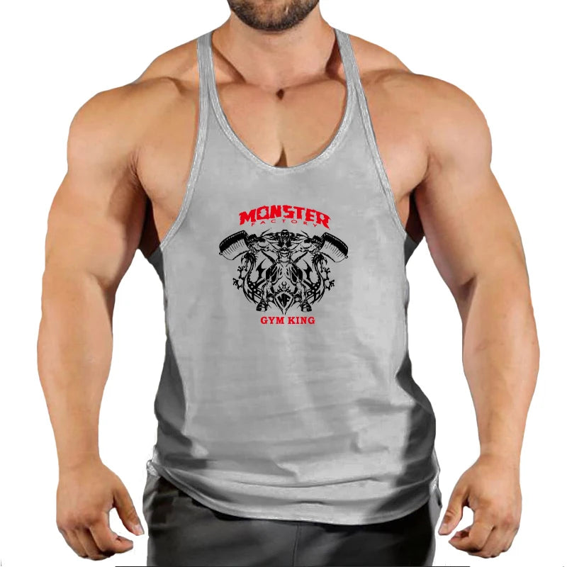 Stringer-Camiseta sin mangas de gimnasio para hombre, ropa de Fitness, chaleco de Culturismo