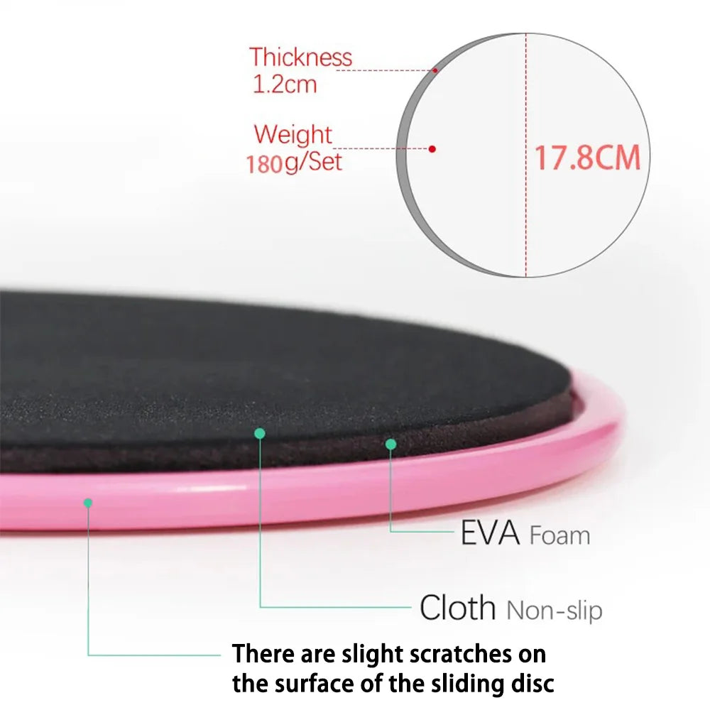 Discos deslizantes de Yoga de Color sólido, almohadillas deslizantes para pies, equipo de entrenamiento para entrenamiento de núcleo Abdominal, modelado del cuerpo, 2 uds.