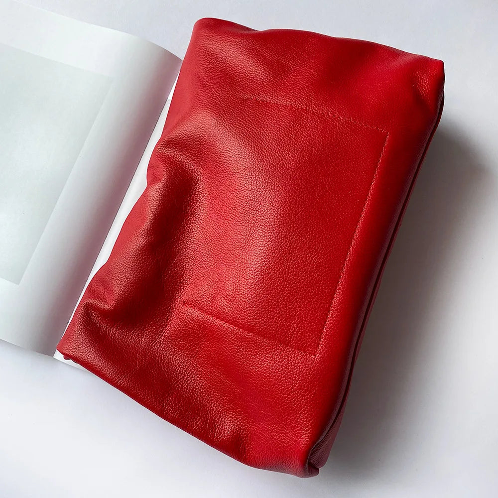 Bolsos de diseño de cuero genuino nuevo bolso de mano bolsillo para teléfono de noche de alta calidad para mujer