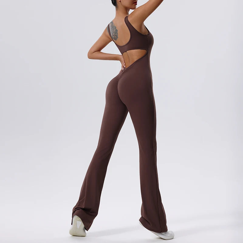 Conjunto de gimnasio Sexy para mujer, traje deportivo de una pieza,