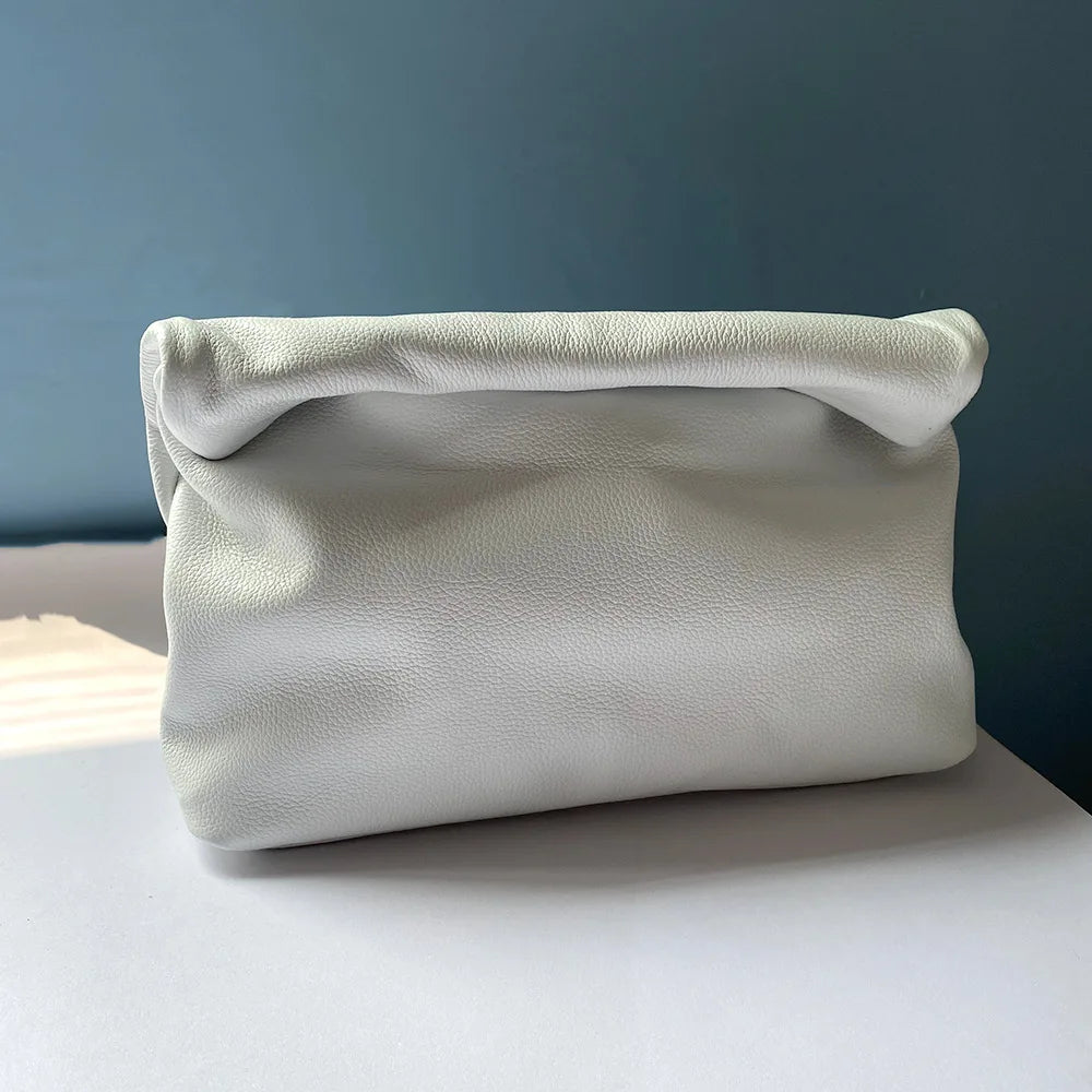 Bolsos de diseño de cuero genuino nuevo bolso de mano bolsillo para teléfono de noche de alta calidad para mujer