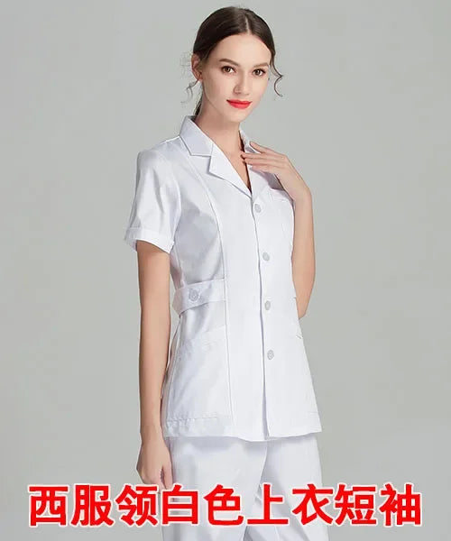 Uniformes de enfermera de manga larga azul, bata de laboratorio, uniforme de médico para mujer, prendas de vestir, ropa médica, ropa de trabajo de salón de belleza