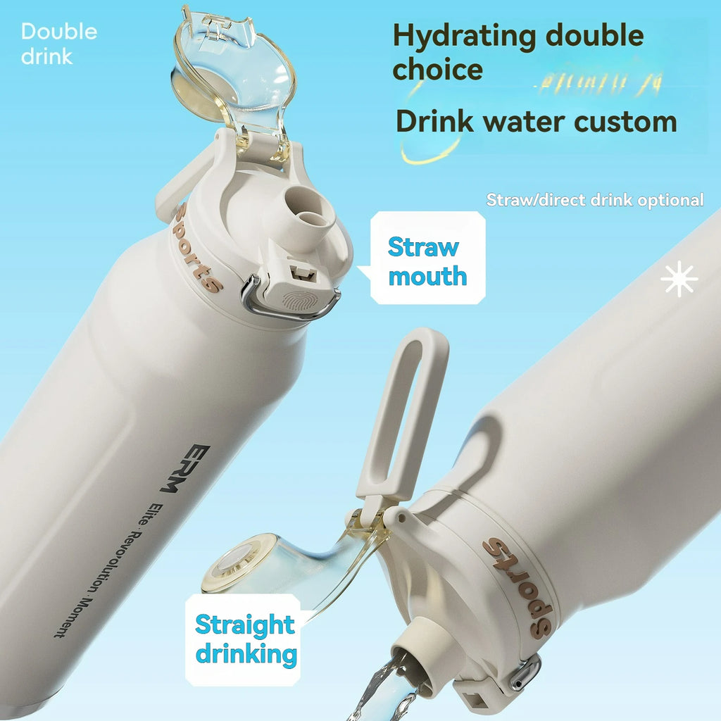 Botella de agua con aislamiento de 1,5 l, taza con aislamiento frío y caliente de acero inoxidable, termo al vacío, frascos de doble pared