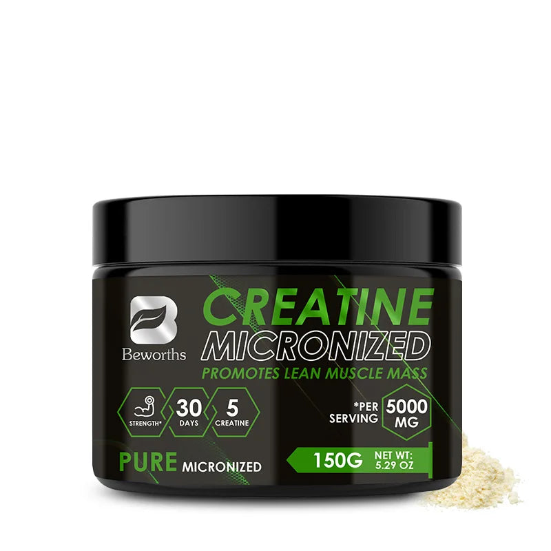 Beworths-Polvo de Monohidrato de Creatina, 5000Mg para preentrenamiento, construcción muscular, energía celular, cerebro, Salud para el gimnasio