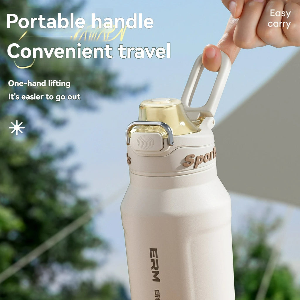 Taza aislada de 700ml, botella de agua para deportes al aire libre de acero inoxidable, taza térmica para oficina y hogar, mantiene el frío y el calor, termo