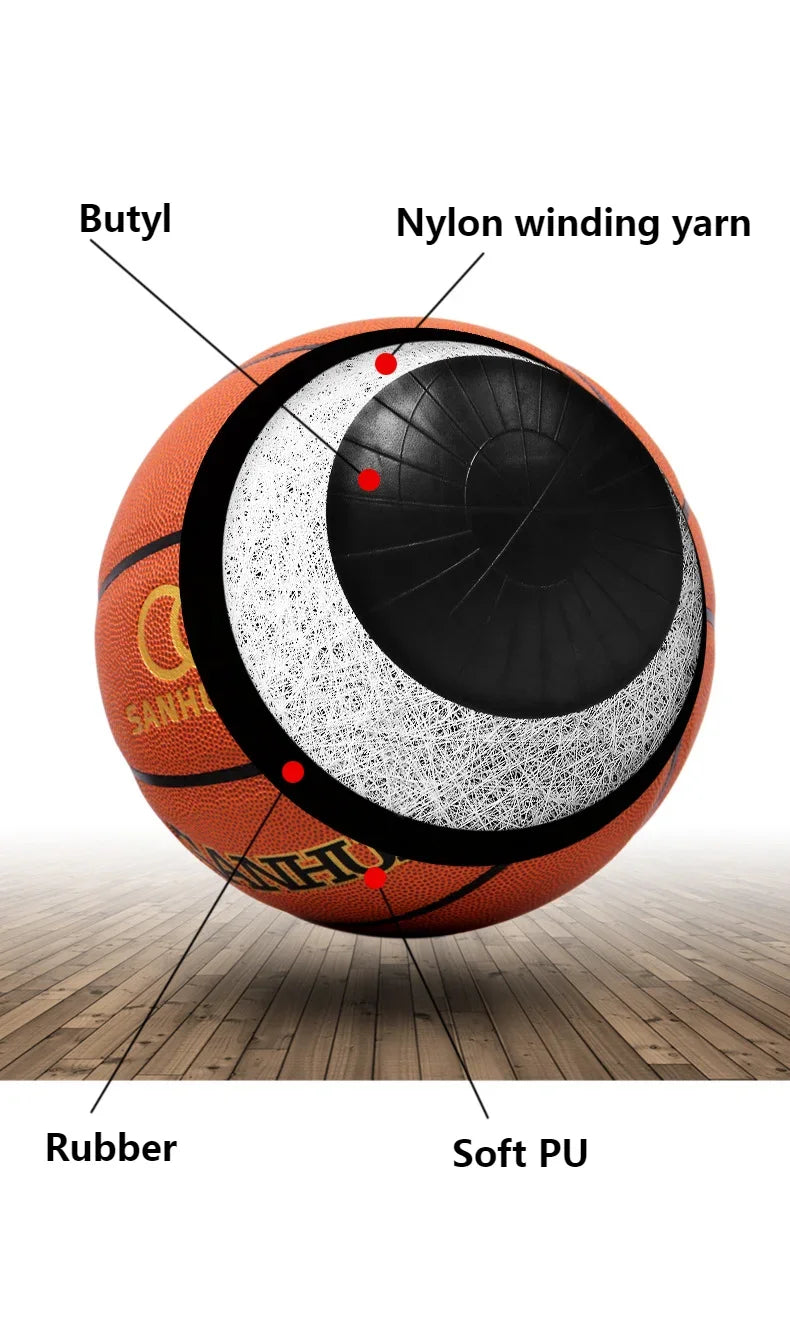 Tamaño 5 Baloncesto PU Certificación oficial Competición Baloncesto Balón estándar Resistente al desgaste Balón de entrenamiento duradero para niños