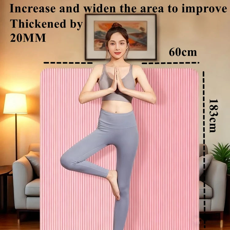 Estera de Yoga de 183 × 60cm de espesor, estera deportiva antideslizante para Fitness