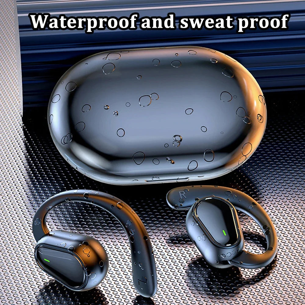 Auriculares Bluetooth 5,3, auriculares inalámbricos con gancho para la oreja, auriculares estéreo HiFi resistentes al agua, auriculares con reducción de ruido para Xiaomi