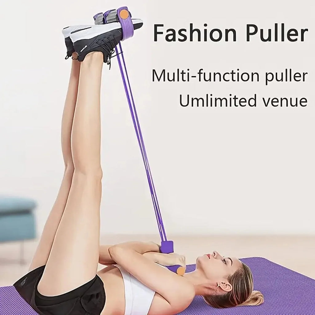 Tirador de Pedal de Yoga elástico de 6 tubos, banda de resistencia, cuerda de tensión multifunción, bandas de Fitness, elástico de 6 tubos para Abdomen, cintura y brazo