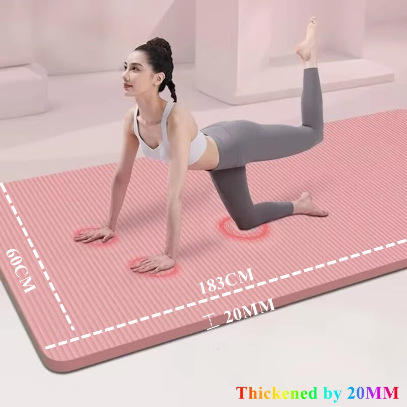 Estera de Yoga de 183 × 60cm de espesor, estera deportiva antideslizante para Fitness