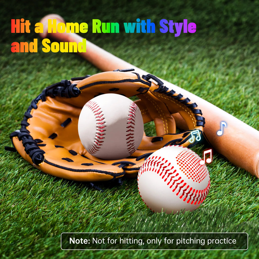 Altavoz Bluetooth de béisbol con Audio Bluetooth, altavoz incorporado de béisbol que brilla en la oscuridad para fanáticos del béisbol, juguete para niños