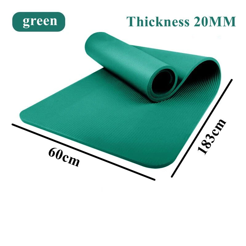 Estera de Yoga de 183 × 60cm de espesor, estera deportiva antideslizante para Fitness
