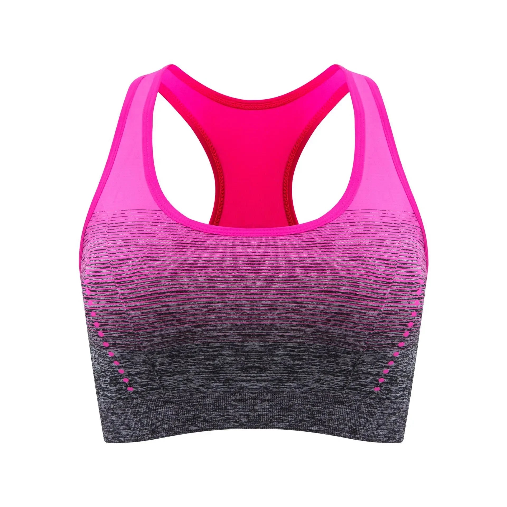 Sujetador Deportivo CZGUKE de Alta Elasticidad y Transpirable para Mujer, Acolchado, para Correr, Yoga, Gimnasio, Sujetador Deportivo Sin Costuras con Degradado